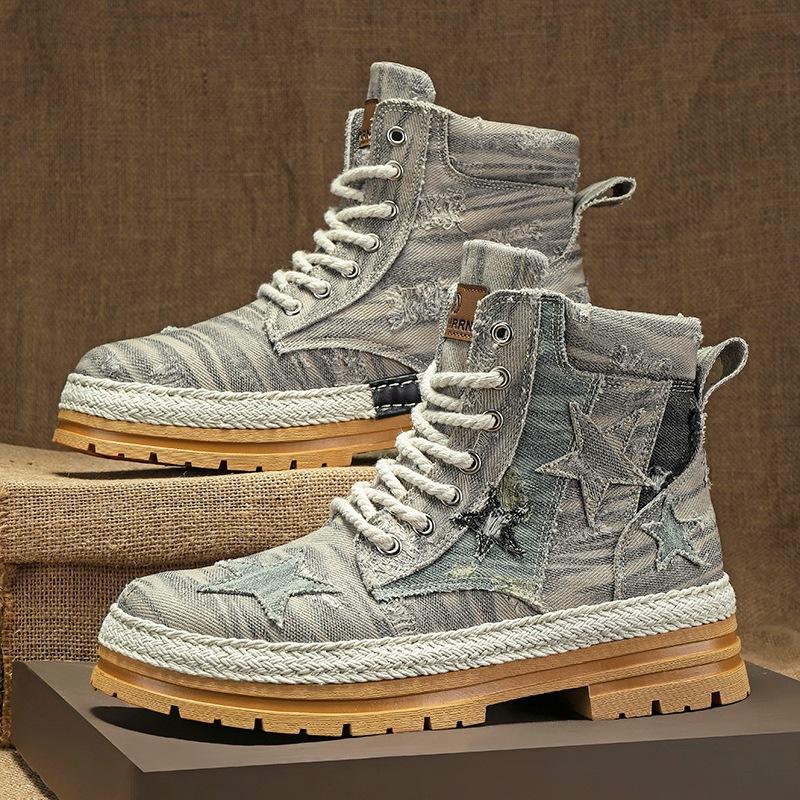 š„Limited Time Offer 49% OFFš„Men's autumn and winter denim Martin boots