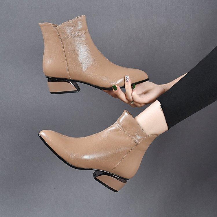 đ„Limited Time Offer 49% OFFđ„Womenâs Fashion Square Heels Zipper Short Booties