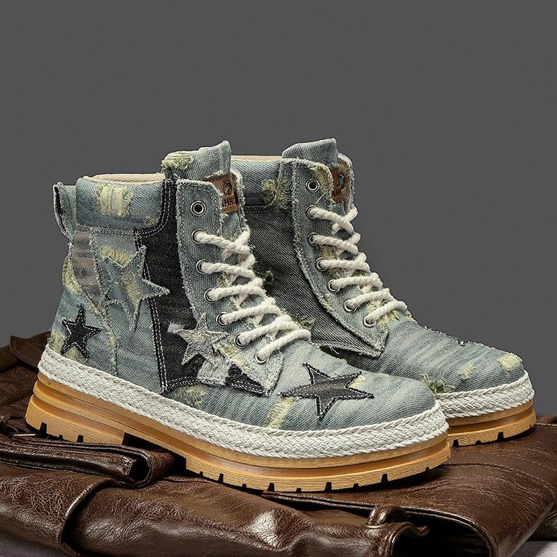 š„Limited Time Offer 49% OFFš„Men's autumn and winter denim Martin boots