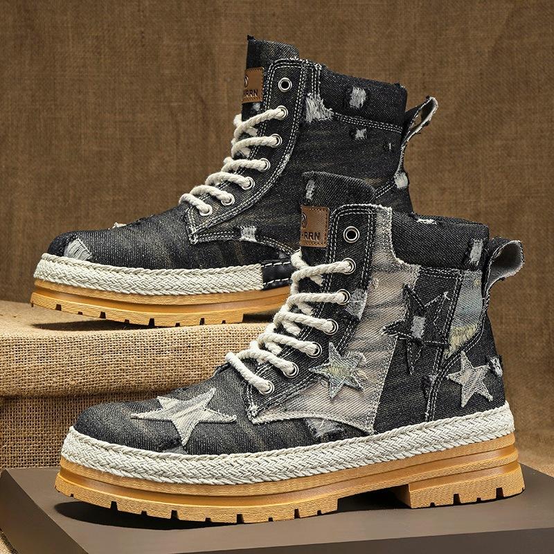 š„Limited Time Offer 49% OFFš„Men's autumn and winter denim Martin boots
