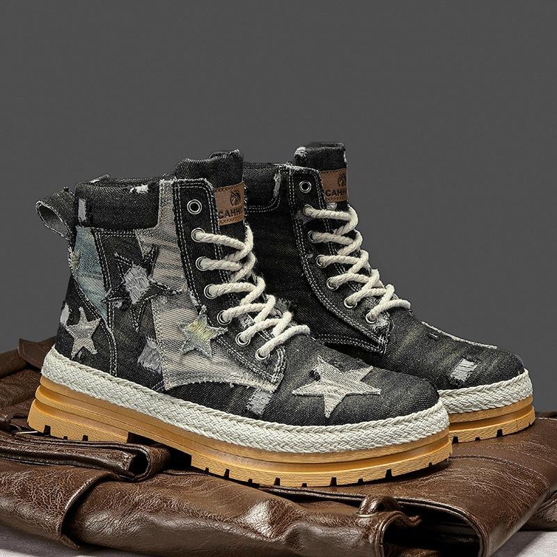 š„Limited Time Offer 49% OFFš„Men's autumn and winter denim Martin boots