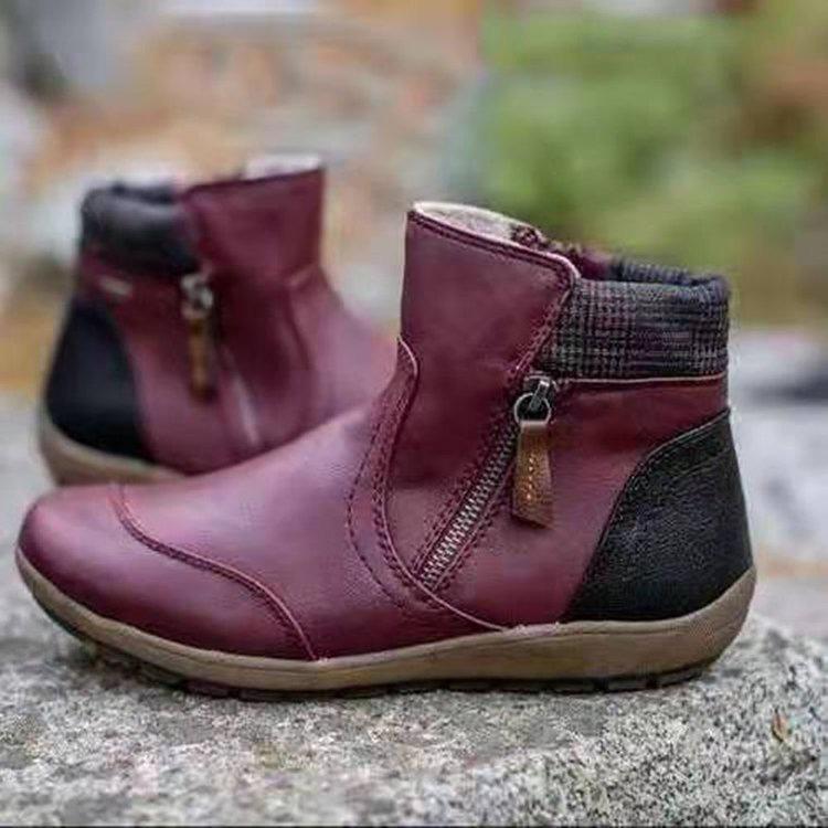 đ„Limited Time Offer 49% OFFđ„Women Zipper Waterproof Ankle-Support Boots