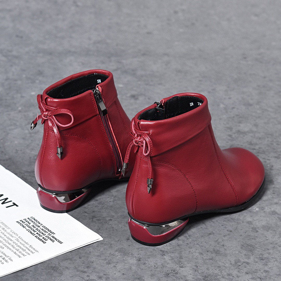 2022 Autumn And Winter New Bow Flat Boots