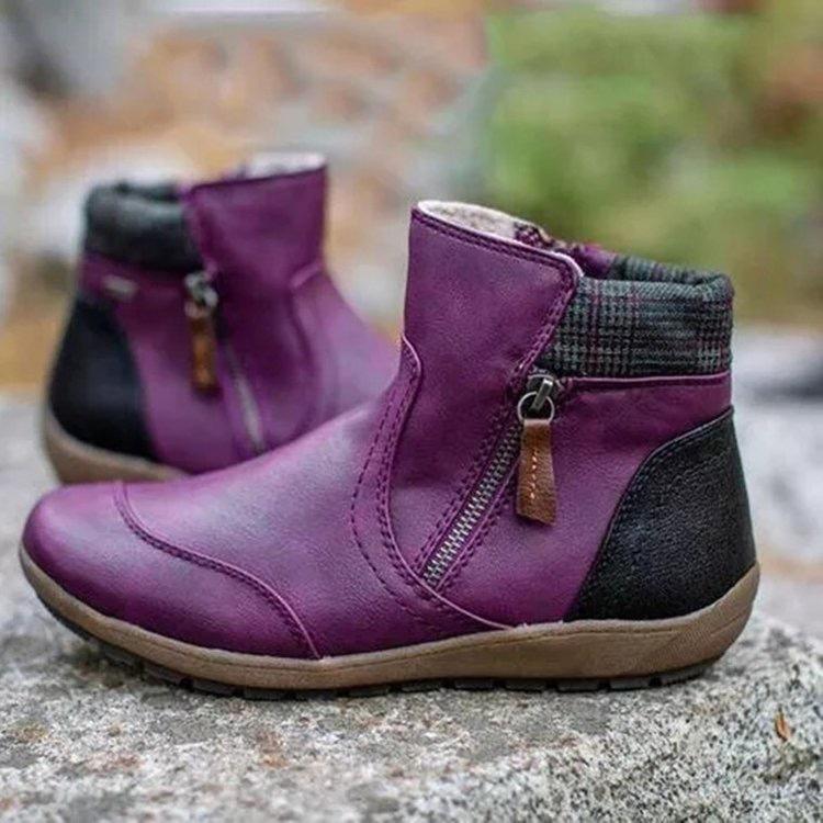 đ„Limited Time Offer 49% OFFđ„Women Zipper Waterproof Ankle-Support Boots