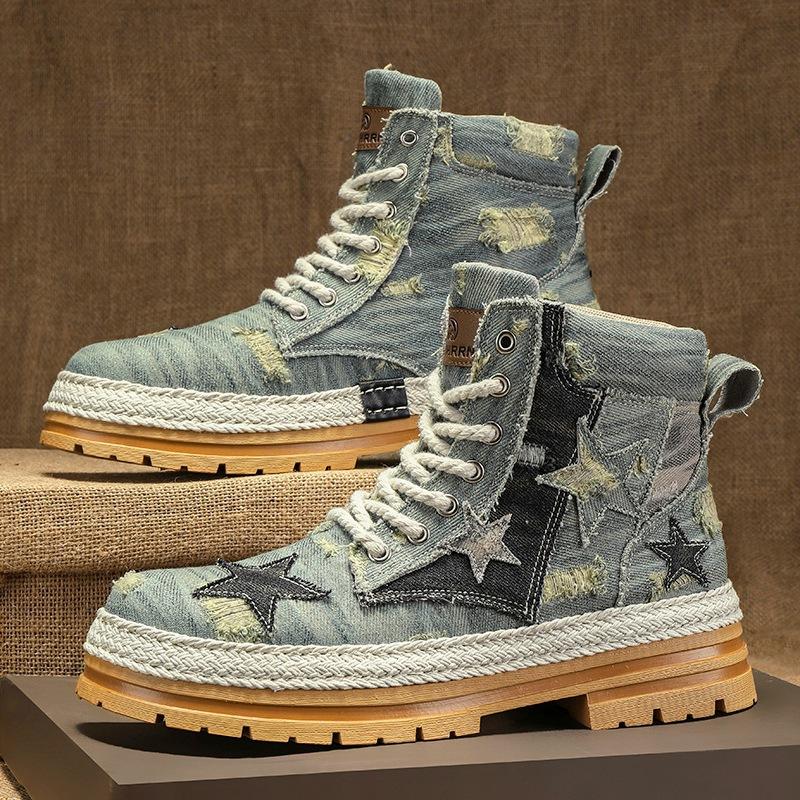 š„Limited Time Offer 49% OFFš„Men's autumn and winter denim Martin boots