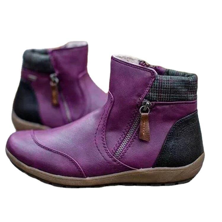 đ„Limited Time Offer 49% OFFđ„Women Zipper Waterproof Ankle-Support Boots
