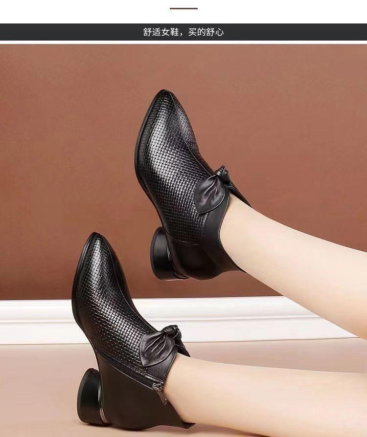 🔥Limited Time Offer 49% OFF🔥Women's Fashion Genuine Leather High Heel Shoes