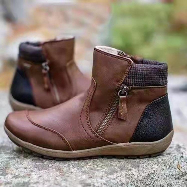 đ„Limited Time Offer 49% OFFđ„Women Zipper Waterproof Ankle-Support Boots