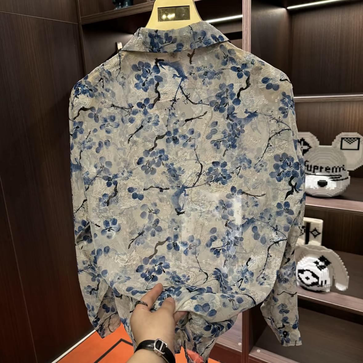 Men's New Light Luxury Minimalist Personalized Patterned Shirt