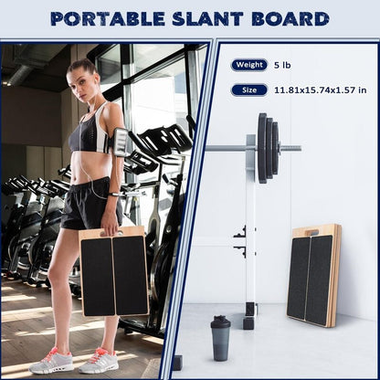 Portable Wooden Slant Board for Calf Stretching