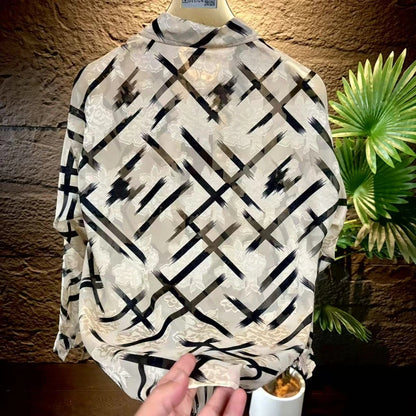 Men's New Button Jacquard Loose Shirt