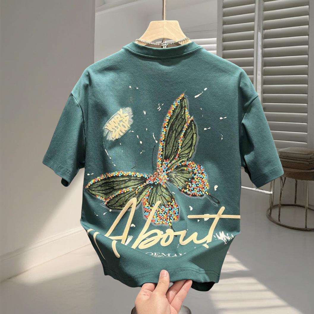 Men's Painted And Printed Fashionable Short Sleeves