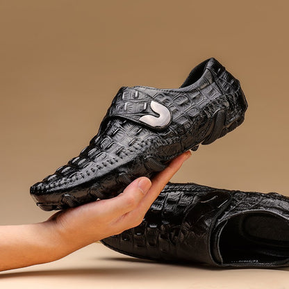 Men's New Light Luxury Fashion Formal Business Casual One Foot Leather Shoes
