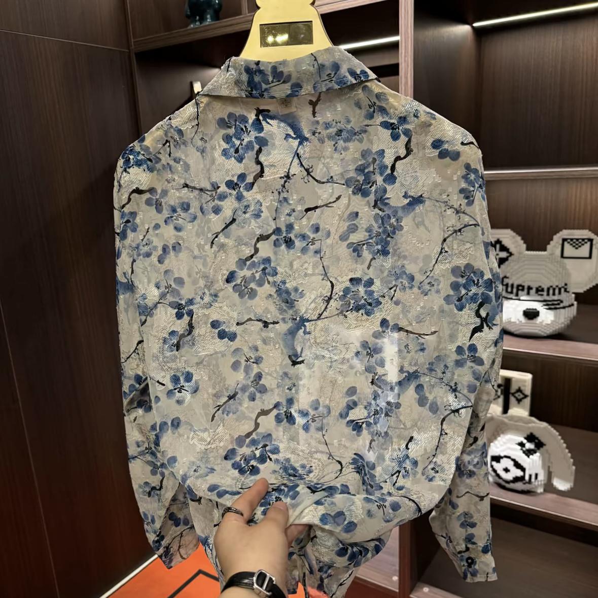 Men's New Light Luxury Minimalist Personalized Patterned Shirt