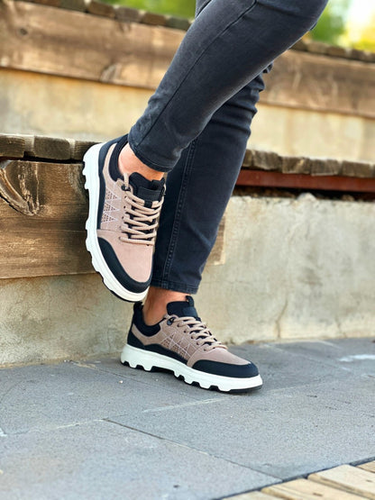Men's New Three Color Splicing Breathable Casual Sports Shoes