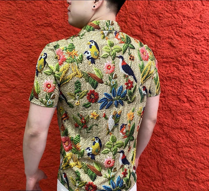 Men's Fashion Casual Thin Style Trend Slim Fit Lapel Short Sleeved Shirt