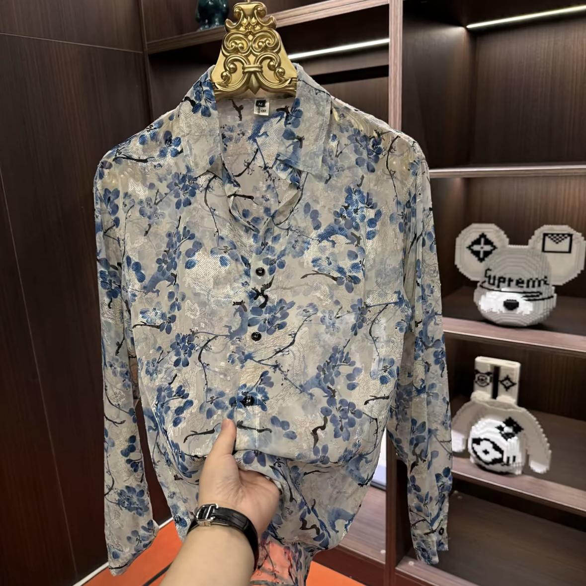 Men's New Light Luxury Minimalist Personalized Patterned Shirt