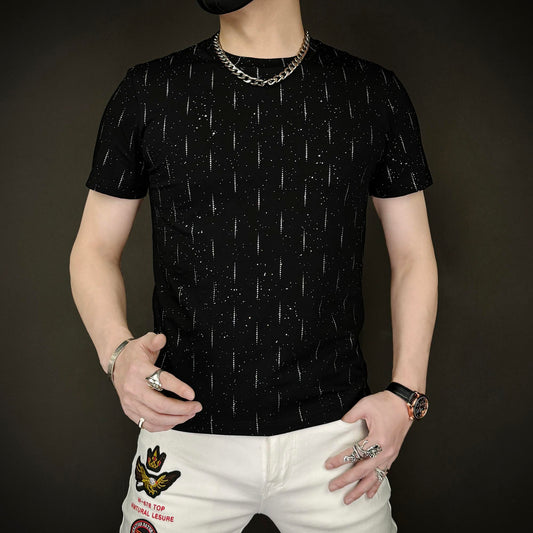 Summer Light Luxury Trendy High Quality Personalized Glitter Short Sleeves
