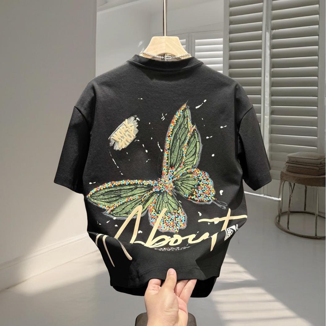 Men's Painted And Printed Fashionable Short Sleeves