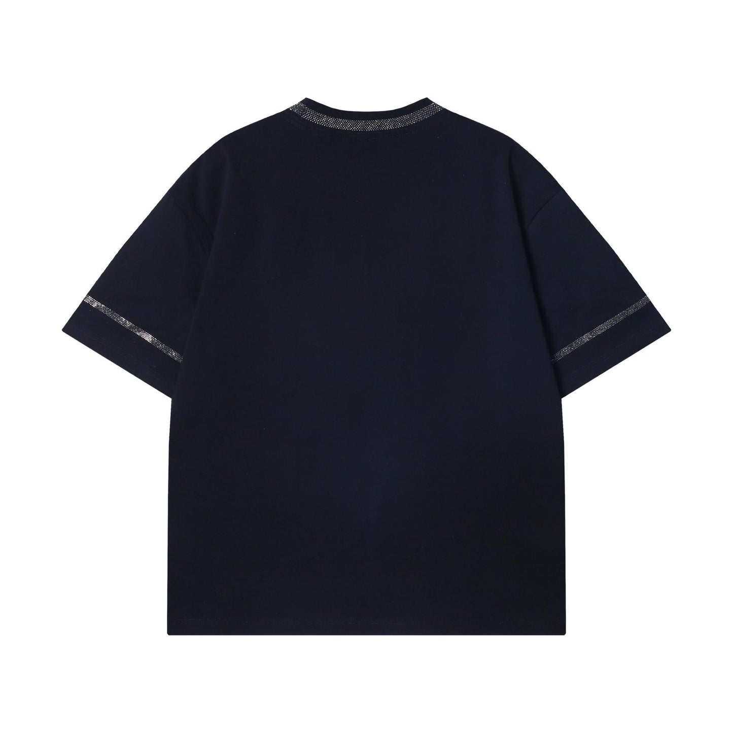 Men's Fashion Personalized Hot Diamond Line Short Sleeve
