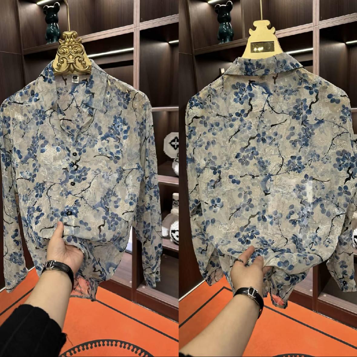 Men's New Light Luxury Minimalist Personalized Patterned Shirt