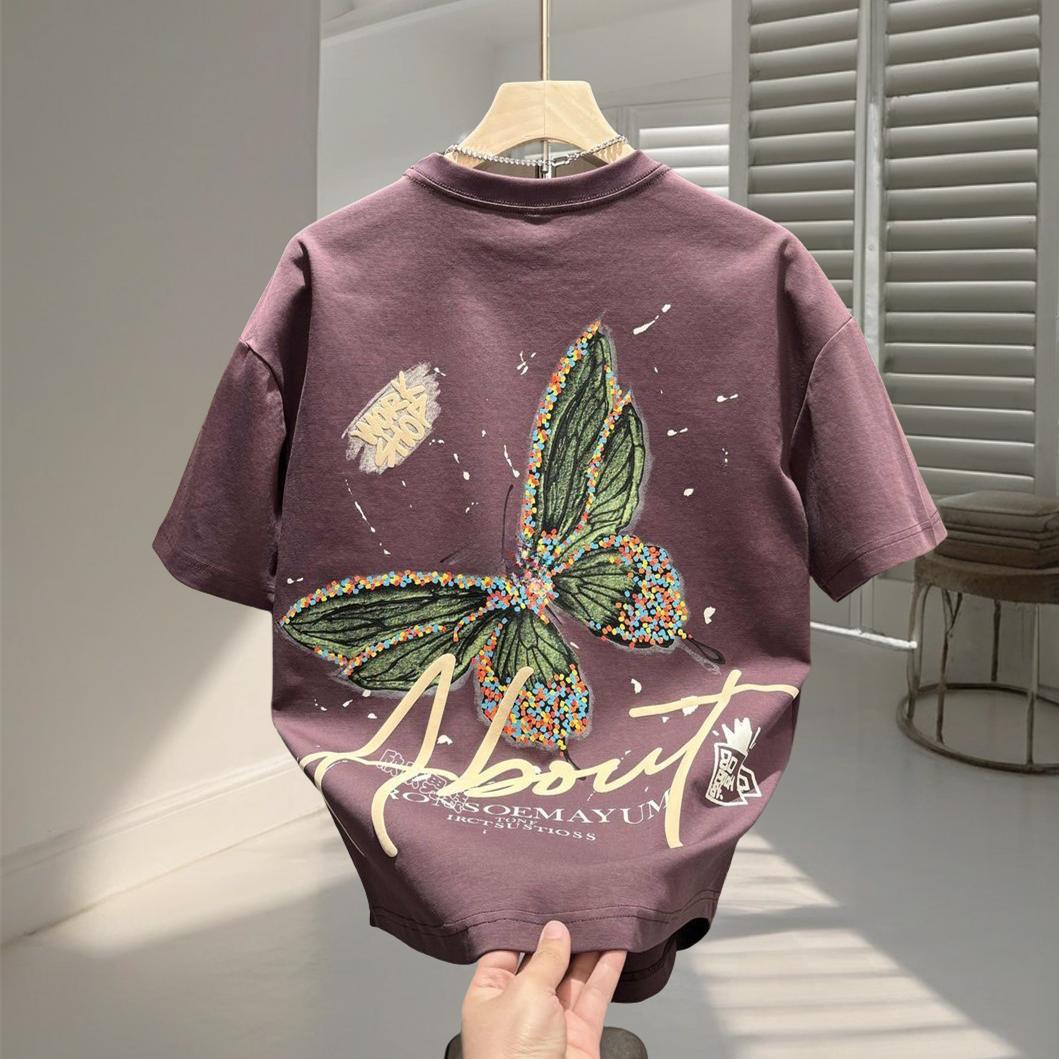 Men's Painted And Printed Fashionable Short Sleeves