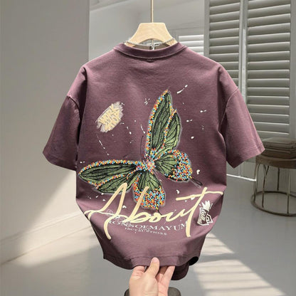 Men's Painted And Printed Fashionable Short Sleeves