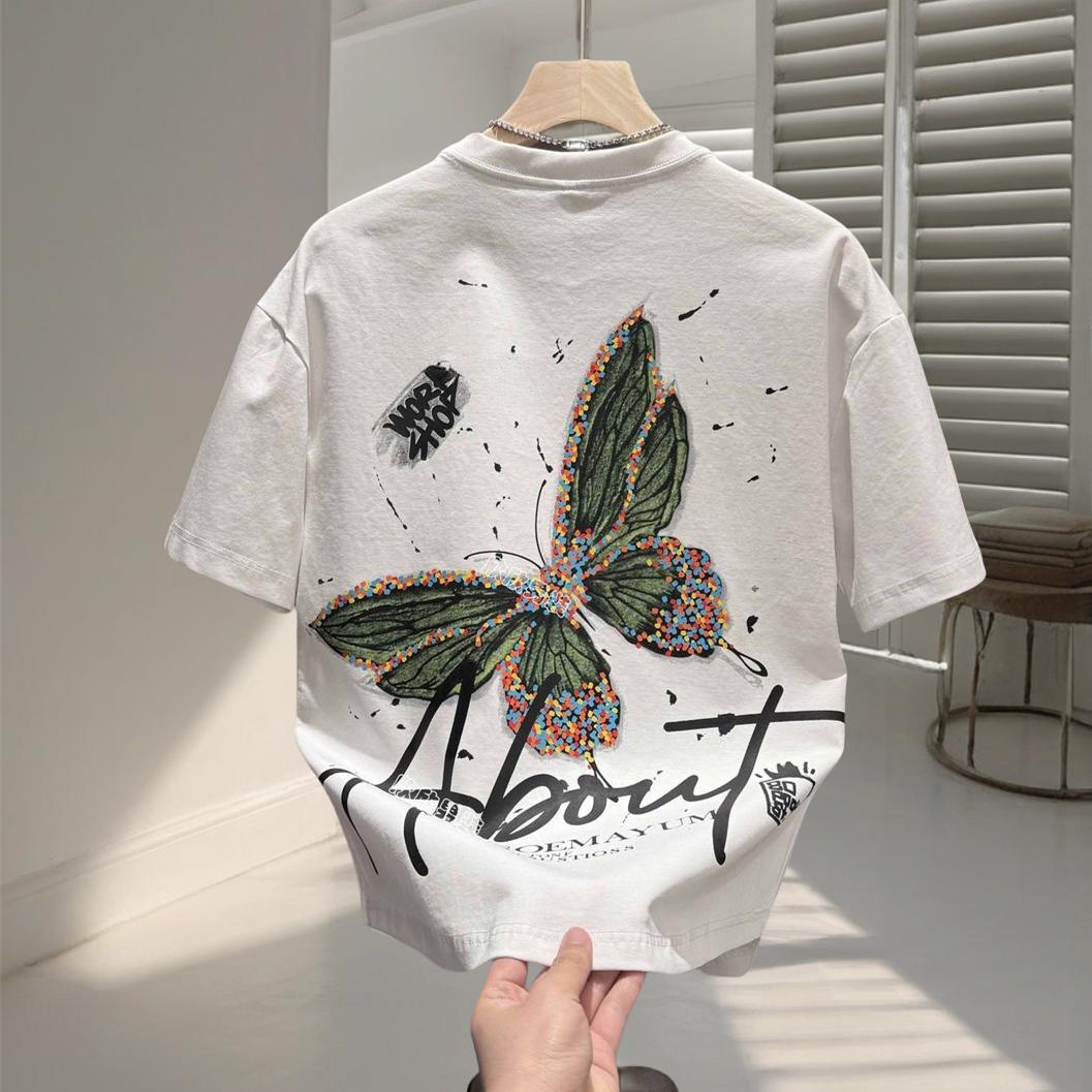 Men's Painted And Printed Fashionable Short Sleeves
