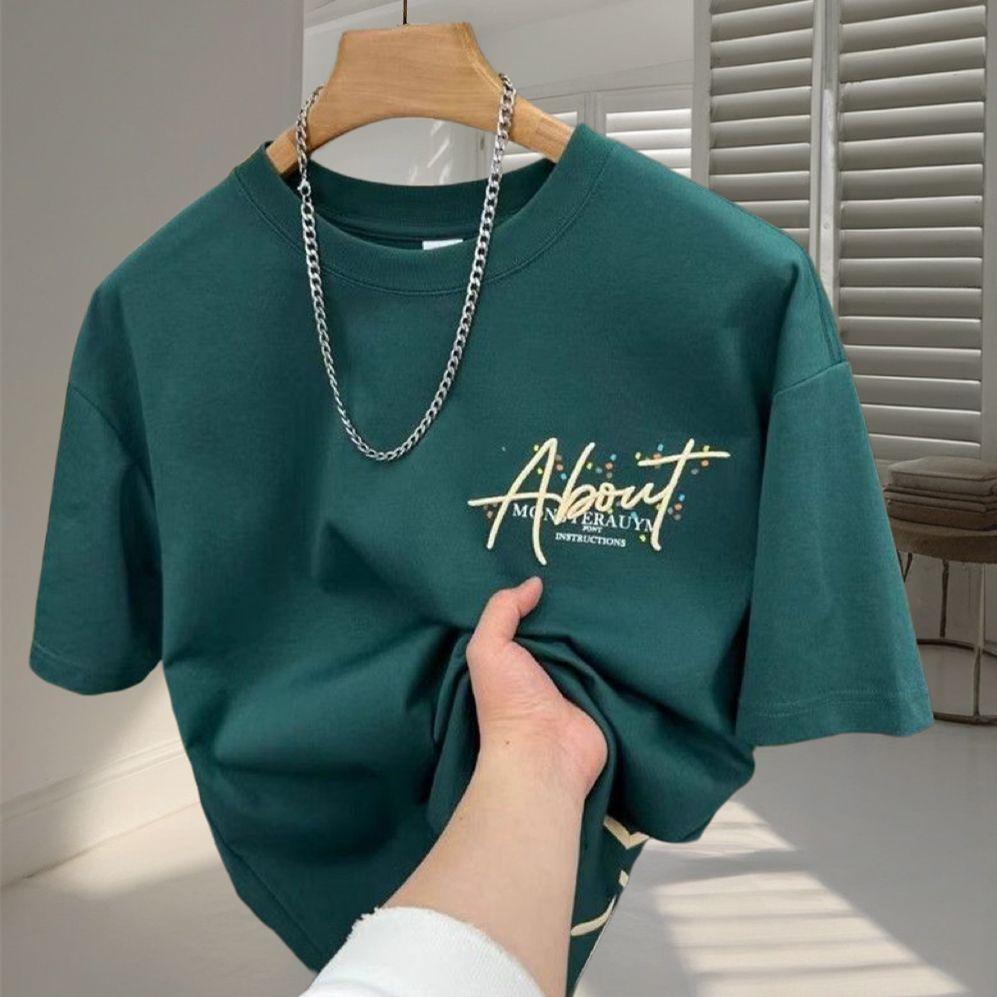 Men's Painted And Printed Fashionable Short Sleeves