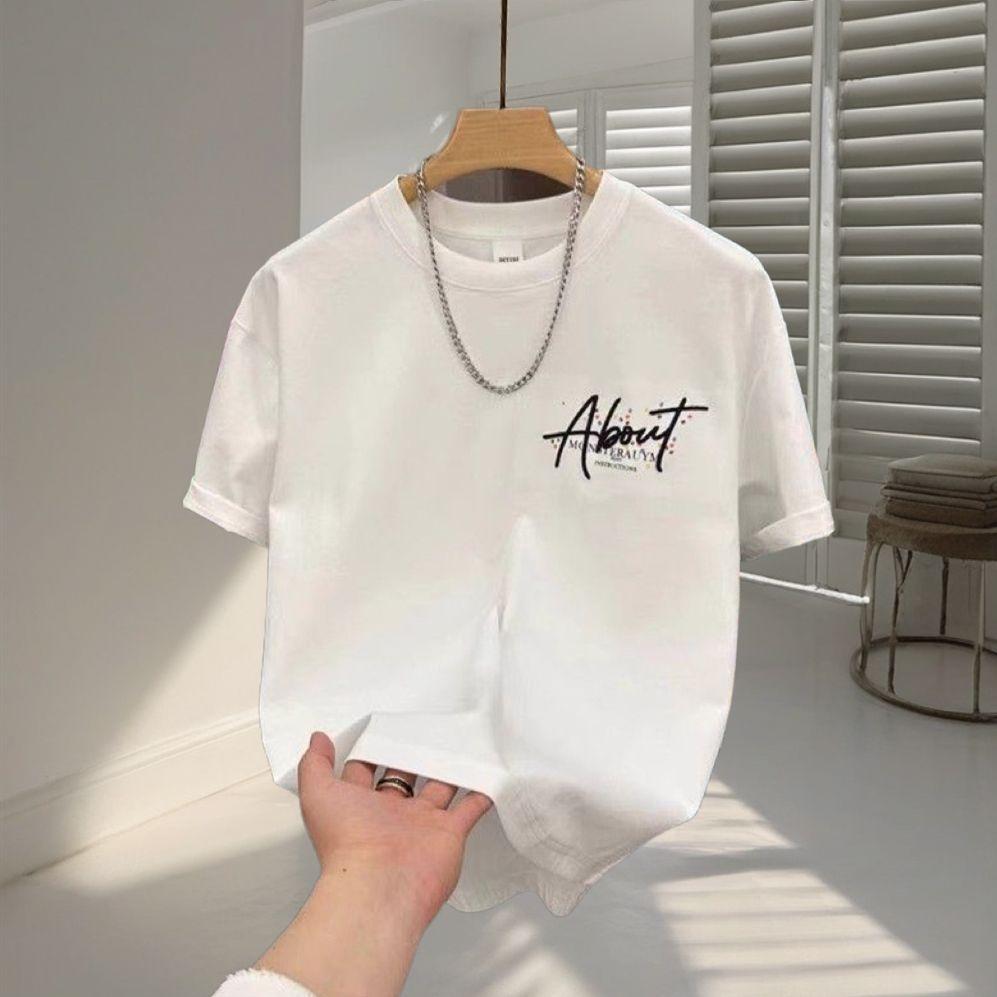 Men's Painted And Printed Fashionable Short Sleeves