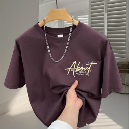 Men's Painted And Printed Fashionable Short Sleeves