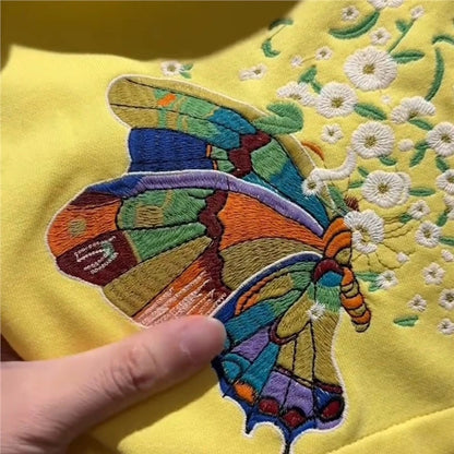 Men's Summer New Butterfly Embroidered Shorts