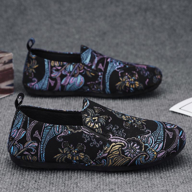 Men's new casual work lightweight soft soled canvas shoes