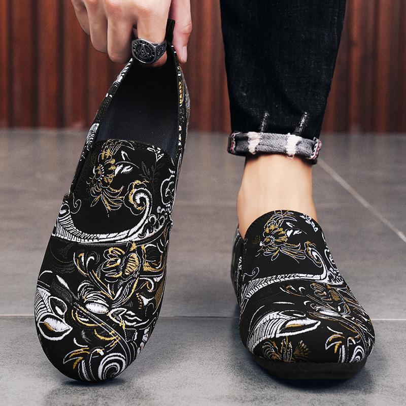 Men's new casual work lightweight soft soled canvas shoes