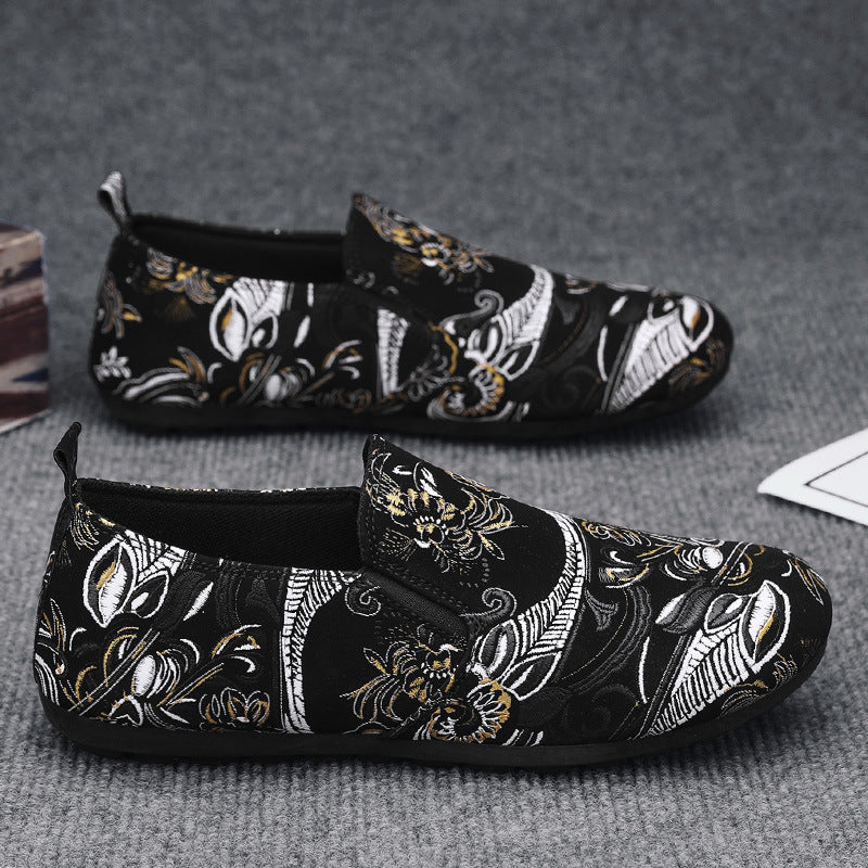 Men's new casual work lightweight soft soled canvas shoes