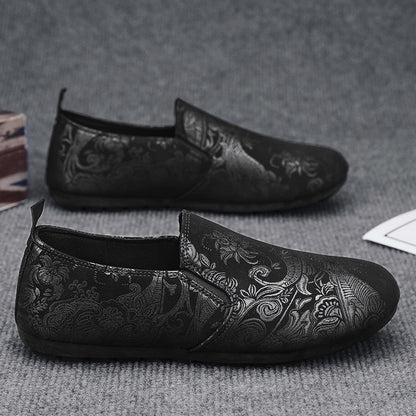 Men's new casual work lightweight soft soled canvas shoes