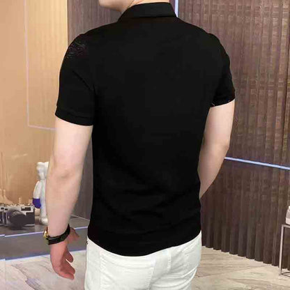 Men's new high-end sequin embroidered T-shirt