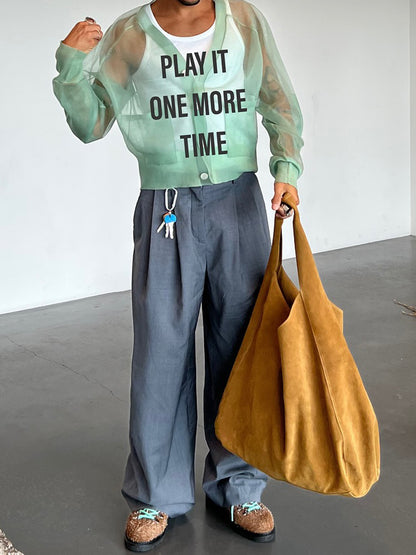 Men's See-through Cardigan