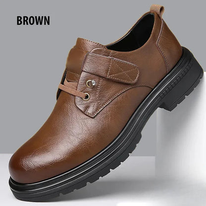 Men's Breathable Retro Leather Soft Sole Shoes