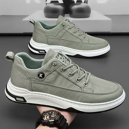 Men's summer breathable ice silk versatile canvas board shoes