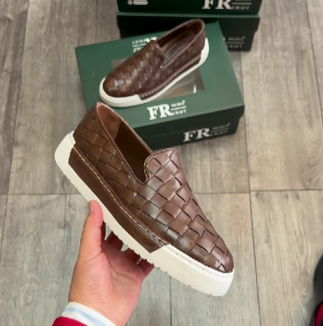 🔥Limited Time Offer 49% OFF🔥New Men's Woven Breathable Leather Casual Shoes