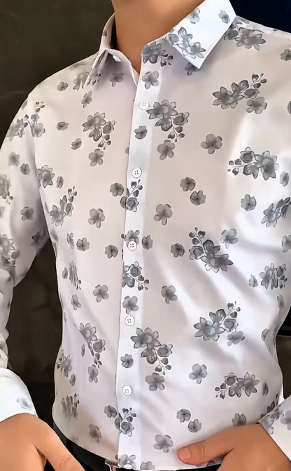 Men's new comfortable and fashionable casual printed shirt