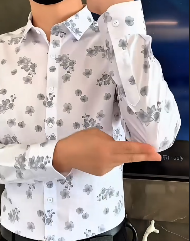 Men's new comfortable and fashionable casual printed shirt