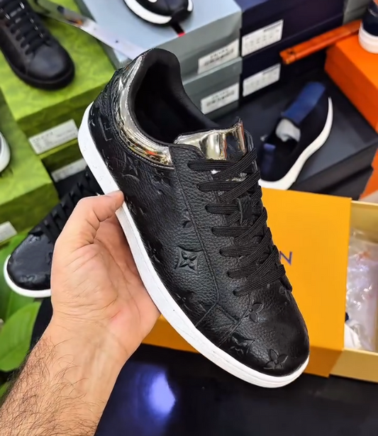 Luxury Embossed Gold Border Casual Shoes