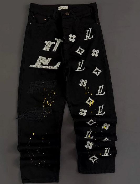 Luxury Printed Sparkling Diamond Pants