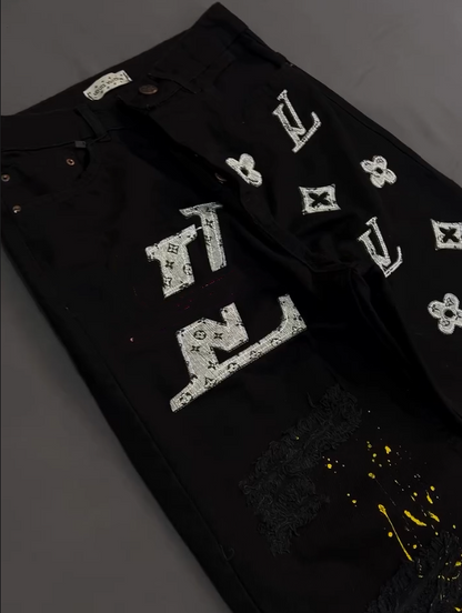Luxury Printed Sparkling Diamond Pants
