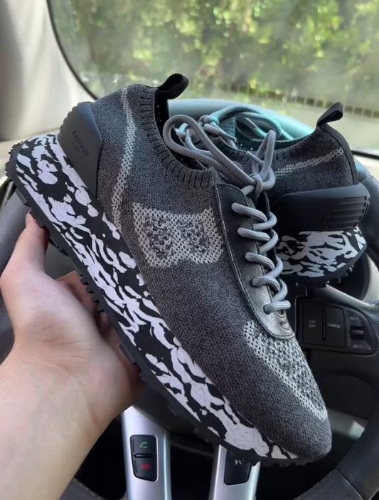 Pattern Soled Casual Sports Shoes