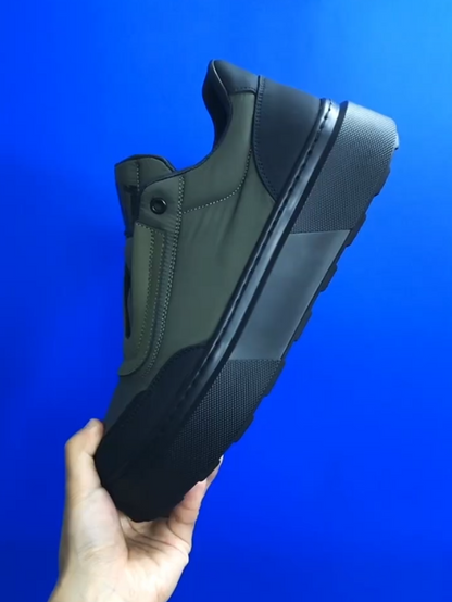 Men's One Foot Canvas Color Blocked Thick Soled Casual Shoes