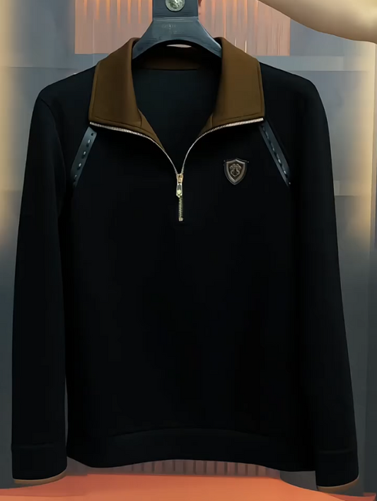 Men's Collar Zipper Sweatshirt