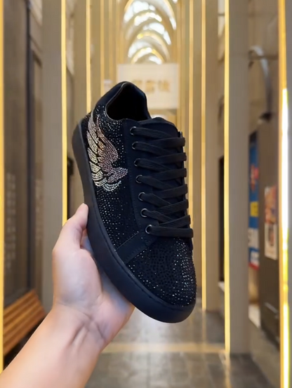 Men's Diamond Studded Wing Casual Shoes